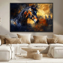 Abstract Horse Art Print - Abstract Canvas Wall Art |