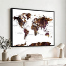 World Map Canvas Print – Detailed Map of the World Wall Art