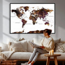 World Map Canvas Print – Detailed Map of the World Wall Art by MyGreatCanvas | Canvas Wall Art Prints | Photo Prints & Wall Decor
