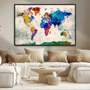 World Map Canvas Print – Framed Travel Map Wall Art for by MyGreatCanvas | Canvas Wall Art Prints | Photo Prints & Wall Decor
