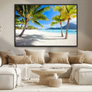 Blue Beach and Sea Wall Art Canvas Print by MyGreatCanvas | Canvas Wall Art Prints | Photo Prints & Wall Decor