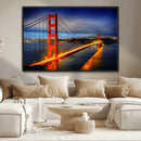 Large Wall Art San Francisco Canvas Print - Wonderful Golden