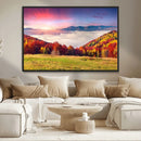 Autumn Mountain Foggy Landscape Wall Art Canvas Print | by MyGreatCanvas | Canvas Wall Art Prints | Photo Prints & Wall Decor