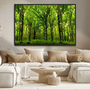 Lush Green Forest Canvas Print | 3-Panel Forest Wall Art |