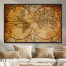 Vintage World Map Canvas Print – Antique Push Pin Travel by MyGreatCanvas | Canvas Wall Art Prints | Photo Prints & Wall Decor