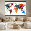 World Map Canvas Print – Framed Travel Map Wall Art for by MyGreatCanvas | Canvas Wall Art Prints | Photo Prints & Wall Decor
