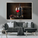 Red Wine and Bottle Canvas Print by MyGreatCanvas | Canvas Wall Art Prints | Photo Prints & Wall Decor