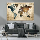 World Map Canvas Print – Detailed Map of the World Wall Art by MyGreatCanvas | Canvas Wall Art Prints | Photo Prints & Wall Decor