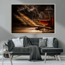 Whiskey and Cigar Wall Art Canvas Print by MyGreatCanvas | Canvas Wall Art Prints | Photo Prints & Wall Decor