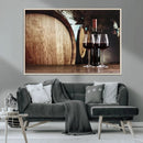 Wine and Barrel Wall Art Canvas Print by MyGreatCanvas | Canvas Wall Art Prints | Photo Prints & Wall Decor