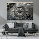 Ship Steering Wheel Vintage Wall Art Canvas Print by MyGreatCanvas | Canvas Wall Art Prints | Photo Prints & Wall Decor