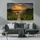 Lake and Flower Wall Art Canvas Print by MyGreatCanvas | Canvas Wall Art Prints | Photo Prints & Wall Decor