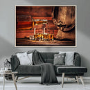 Whiskey and Cigar Canvas Wall Art | 3 Panel Bar Room Decor by MyGreatCanvas | Canvas Wall Art Prints | Photo Prints & Wall Decor