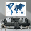World Map Canvas Print – Framed Detailed Map of the World by MyGreatCanvas | Canvas Wall Art Prints | Photo Prints & Wall Decor