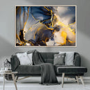 Large Abstract Wall Art Print -  Gold and Blue Abstract