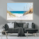 Serene Coastal Dune Path with Ocean View, 3-Panel Beach