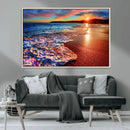 Colorful Coastal Sunset on the Beach Canvas Print, Ocean