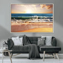 Serene Beach Path Canvas Art, Giclee Canvas Print with