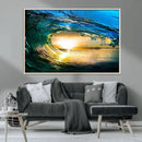 Ocean Wave at Sunset Canvas Art, Large Wall Print of Vibrant by MyGreatCanvas | Canvas Wall Art Prints | Photo Prints & Wall Decor