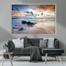Serene Weather On The Beach Wall Art Canvas Print