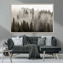 Foggy Mountain Wall Art | 3-Panel Foggy Forest and Mountain