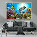 Aquatic Life Sea Turtles Fish Wall Art Canvas Print by MyGreatCanvas | Canvas Wall Art Prints | Photo Prints & Wall Decor