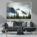 Mountain Mist Canvas Wall Art Print | 3-Panel Foggy Forest