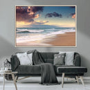 Cloudy Weather Beach Sunset Canvas Print | Sunrise Wall Art by MyGreatCanvas | Canvas Wall Art Prints | Photo Prints & Wall Decor