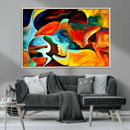Human Love Figures Abstract Wall Art Canvas Print