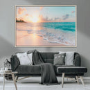 Beach Sunrise Wall Art, Coastal Seascape Canvas Print, Ocean by MyGreatCanvas | Canvas Wall Art Prints | Photo Prints & Wall Decor