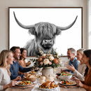 Scottish Highland Cow Cattle Art Print Wall Art Canvas Print