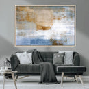 Blue Multi Panel Abstract Wall Art Canvas, Abstract Blue and