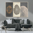Boho Tree Ring Wall Art, Modern Minimalist Wood Grain