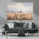 Golden Fields Wall Art Print Canvas – Serene Landscape of