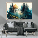 Watercolor Trees Forest Abstract Wall Art Canvas Print,