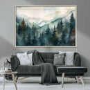 Serenity Forest Wall Art Canvas | Foggy Mountain Landscape