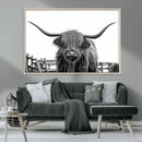 Longhorn Canvas Print, Bighorn Cow Wall Art Canvas Print