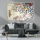 Banksy Wall Art - Banksy Girl Butterfly Graffiti Wall Art