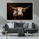 Texas Longhorn Wall Art | 3-Panel Large Texas Longhorn