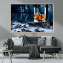 Whiskey Ice Wall Art Canvas Print