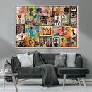 Abstract Art Collage Wall Art Canvas Print – Framed, Ready