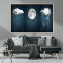 3 Piece Indigo Cloud Wall Art, Thunderstorm Moon Cloud by MyGreatCanvas | Canvas Wall Art Prints | Photo Prints & Wall Decor