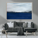 Navy Blue Abstract Wall Art Canvas Print