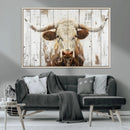 Rustic Longhorn Bull Wall Art Canvas Set – Western-Inspired by MyGreatCanvas | Canvas Wall Art Prints | Photo Prints & Wall Decor