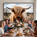 Scottish Cow Longhorn Wall Art Canvas Print