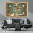 Avatar Wall Art: The Last Airbender Vintage Map - Wall Art