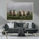 Flock of Sheep in a Mystical Fog – Pastoral Wall Art Canvas by MyGreatCanvas | Canvas Wall Art Prints | Photo Prints & Wall Decor
