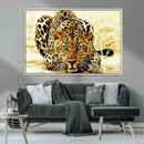 Blue-Eyed Leopard Canvas Wall Art - Framed Animal Print by MyGreatCanvas | Canvas Wall Art Prints | Photo Prints & Wall Decor