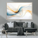 Decorative Turquoise Abstract Wave Wall Art Canvas Print