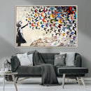 Banksy Graffiti Wall Art Canvas Print: Girl Releasing by MyGreatCanvas | Canvas Wall Art Prints | Photo Prints & Wall Decor